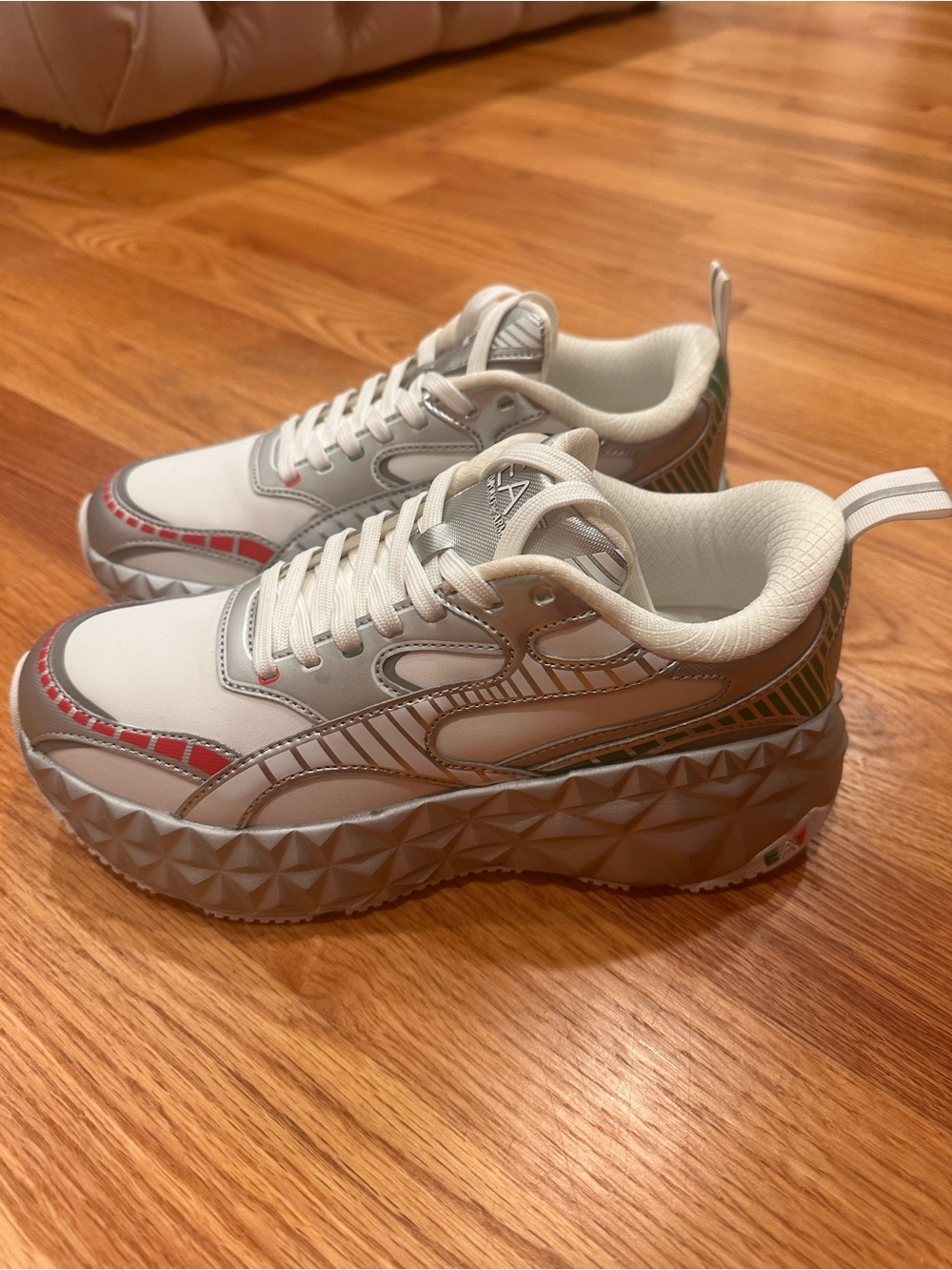 Official 2026 Milano Cortina Emporio Armani Team Italia Platform Sneakers